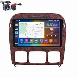 Android 12 Car in-Dash Navigation GPS Units for Mercedes Benz S-Class W220 VV220 1998-2005 9/9.5″ Screen with Bluetooth 5.1 GPS Carplay Android Auto Support FM AM Radio ( Size : M6Plus 8+128 GB )