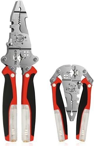 16-in-1 Professional Wire Stripper with 12-250V Voltage Tester, H...