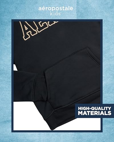 AEROPOSTALE Boys Joggers Set - 2 Piece Warm Sherpa Lined Pullover Hoodie and Jogger Sweatpants for Boys (Sizes: 4-12)3