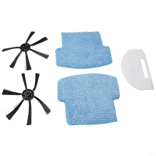 WIIYENA Kit de repuesto para aspiradora, cepillos laterales, trapeador de tela de filtro para Multilaser para HO041 para Mondial para Wap W100 para Taurus y Striker Mini