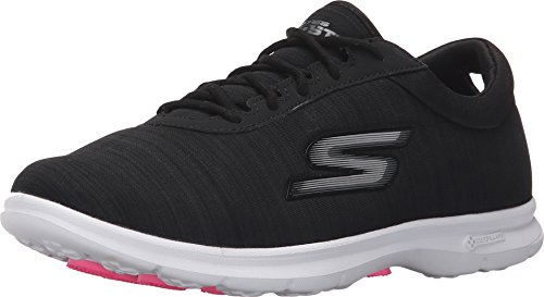 Skechers Skechers Women's GO Step Unmatched Lace Up Shoe,Black/White,US 5 M