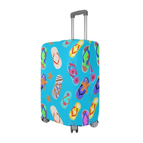 Luggage Protector Custom Suitcase Covers Personalized Colorful Travel Accessories Suitcase Sleeve Colorful Flip Flops Polka Dots, XL, Fits 29-32 Inch Case3