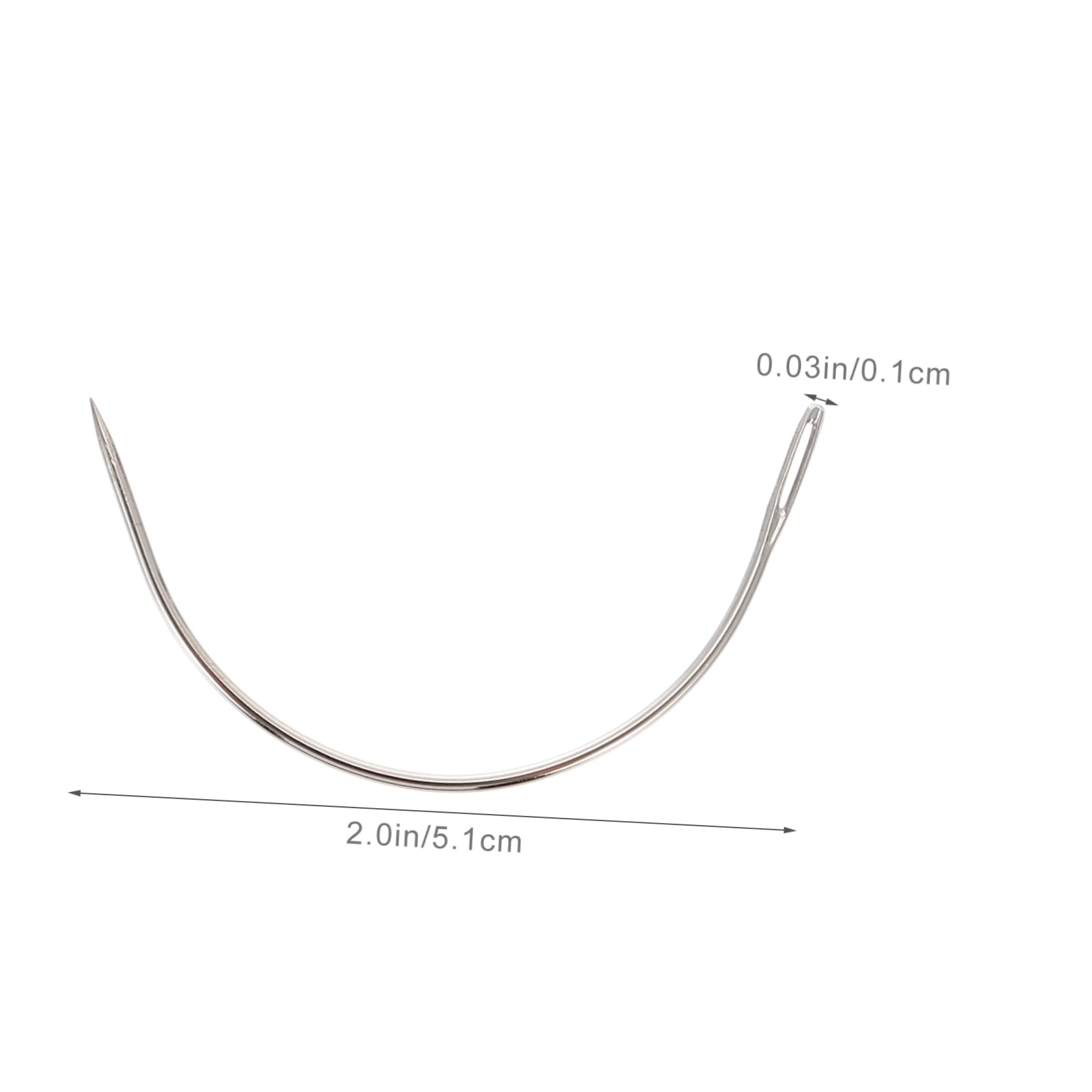 IWOWHERO Set of 200 Curved Needles Multi-Function Upholstery Needles C-Shape for Heavy Duty Sewing