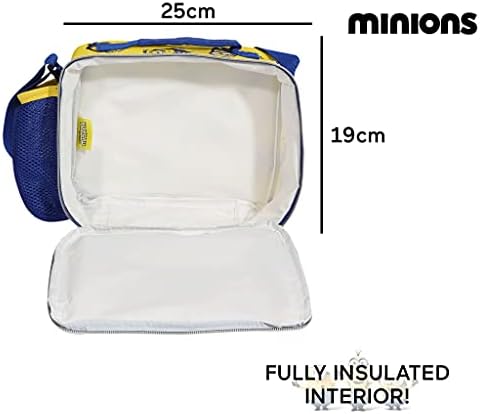 Popgear Minions Characters Lunch Box, Kids, One Size, Yellow / Blue, Official Merchandise