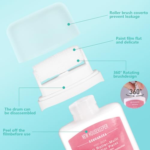 Wandfarbe weiß 200ml, 2 Stück Wandreparatur rollbürste mit wandreparaturpaste, Wandfarbe ausbessern weiß Ausbesserungsfarbe für Innen zum Ausbessern für Reparieren Sie Graffiti, Kratzer, Flecken