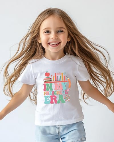 First Day of Preschool Shirt Pre K Shirts for Girls Boys Toddler Kids 1st Day of Prek Gift Cotton Tee 2T 3T 4T4