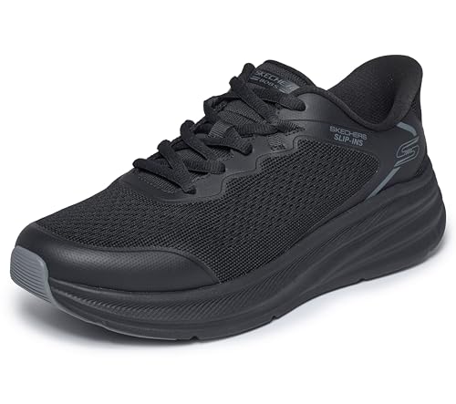 Skechers Bobs Skillz, Scarpe da Ginnastica Uomo, Black Knit, 45.5 EU