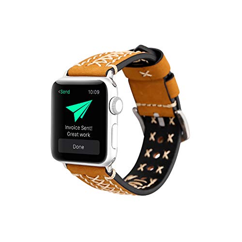 Suitable for Apple IWATCH 38Mm, 42Mm Belts, Compatible with IWATCH 1/2/3/4 Linen Woven Replacement Belts,42mm