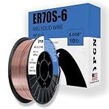 PGN Solid MIG Welding Wire - ER70S-6 .030 Inch - 10 Pound Spool - Mild Steel MIG Wire with Low Splatter and High Levels of Deoxidizers - For All Position Gas Welding