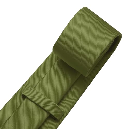 Image of DecTwig Men's Ties Solid Color Formal Neckties 3.15 inch (8CM) Black Ties For Men