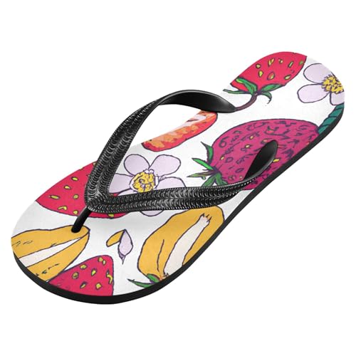 Burbuja Fruits Painting Flip Flops for Women Men, Soft Thong Sandals Rubber Slippers for Pool Beach Essentials2