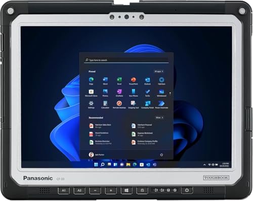 Image of Panasonic Toughbook CF-33, Intel Core i5-7300U up to 3.5GHz, 16GB RAM, 1TB SSD, 12-inch QHD Touchscreen + Digitizer, 4G LTE, Fingerprint Reader, Serial Port, No Keyboard, Windows 11 Pro (Renewed)