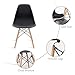 Devoko Modern Style Dining Chairs Mid Century Pre Assembled DSW Chair Classic Shell Lounge Plastic Side Chairs for Dining Room, Kitchen, Living Room Set of 4 (Black)