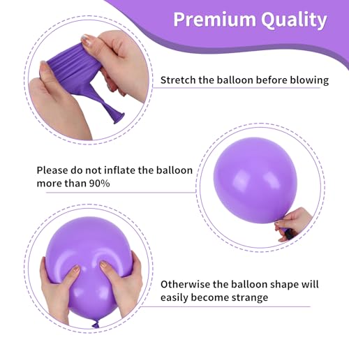 Image of RUBFAC Pink and Purple Balloon Bithday Balloons, 65pcs 12 Inches Purple Metallic Teal Yellow Confetti Party Balloons for Magic Hunters Theme Birthday Baby Shower Decoration