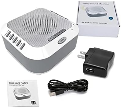 White Noise Machine for Sleeping, Sound Machine with Night Light Portable Natural Sleep Sound Therapy Sound Machine Travel Sleep Auto-Off Timer for Baby Kids Adults Toddler Home Office Privacy