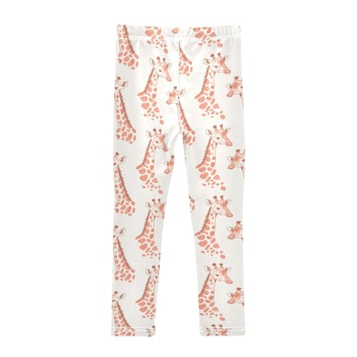Giraffe Lovely Animal Girls Casual Leggings for Kids Printed Long Pant Bottoms Stretch and Soft2