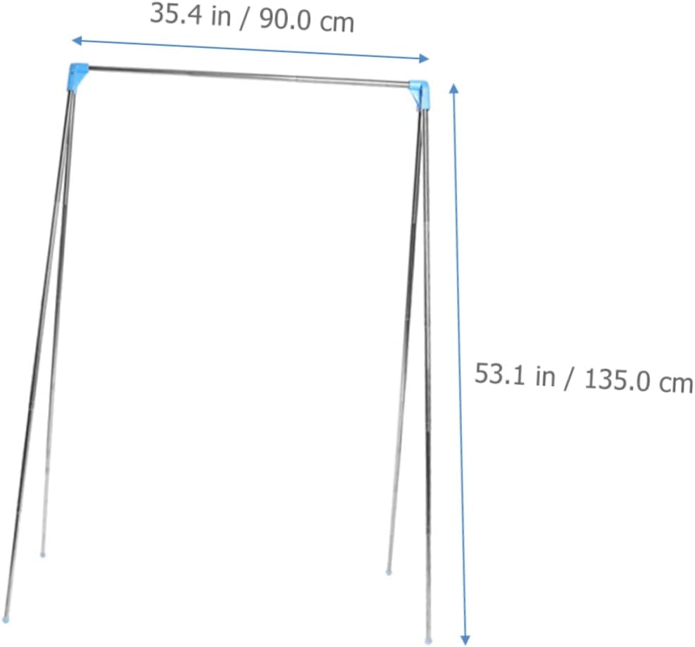 Sturdy Stainless Steel Clothing Rack Folding Laundry Drying Rack Home Travel Storage