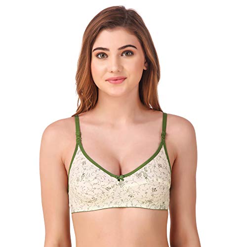Image of Fasense Women Floral Print Cotton Non Padded Wire Free Bra BV002