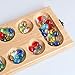 KINGOU 50 pcs Replacement Mancala Stones Mixed Colored Flat Glass Pebbles/Beads/Gems for Games (12-15mm)