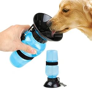 SONIQE Dog Water Bowl Bottle Sipper Portable Aqua Dog Travel Water Bottle Bowl 18-oz Dog Bottle Auto Dog Mug for Pets
