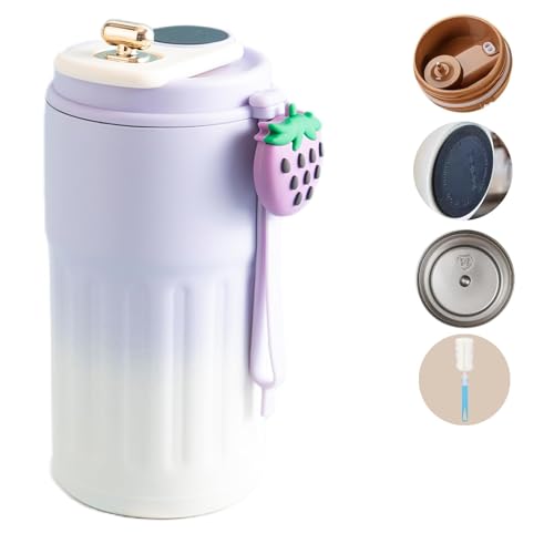 Missdong 14oz Smart Coffee Thermos With Temperature...