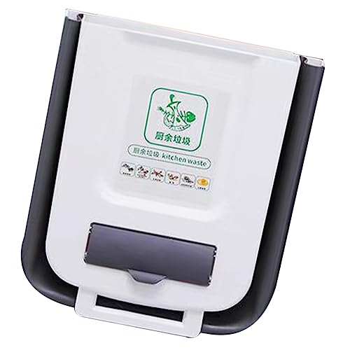 Caneca de basura plegable para cocina gris rectangular