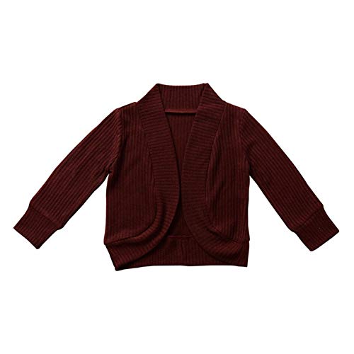 Horypt Baby Boys Basic Long Sleeve V-Neck Classic Knit Cardigan Sweater,Toddler Knit Button up Knitted Pattern Pullover Sweatshirt