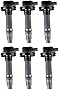 ENA Ignition Coil Pack Set of 6 with 2 Pins Compatible with Ford Lincoln Edge Flex F150 Explorer Fusion Taurus MKS MKX MKZ CX-9 3.5L 3.7L V6 2007-2017 Replacement for UF553 5C1652 7T4Z12029E DG520