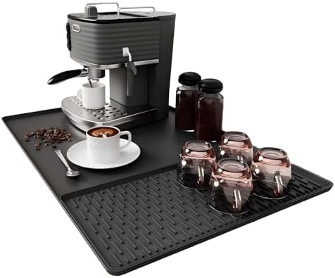 Coffee Mat, Dish Drying Mat 2 in1 Coffee Maker Mat for Kitchen Counter, 16