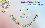 666PCS Flower Fruit Polymer Clay Beads Charms 24 Styles Cool Fun Cute Preppy Beads for Jewelry Making Girls Indie Aesthetic Beads DIY Bracelet Accessories Kit 5m Crystal Elastic String for Kids
