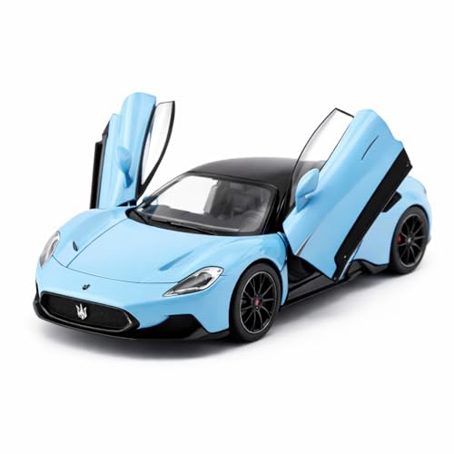 Image of 1:24 Scale Maserati MC20 Die Cast Metal Car Model with Openable Doors & Hood, Detailed Interior, Pull Back Action Toy Car for Kids & Collectors, Display Model