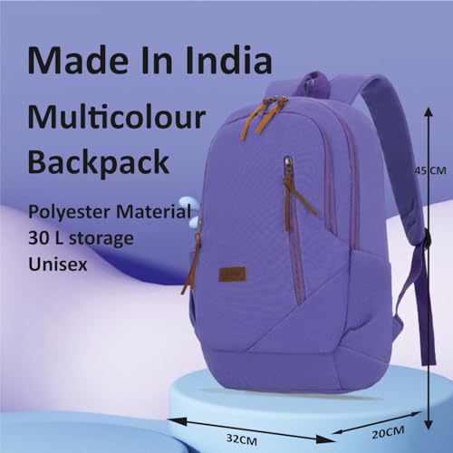 Image of Tinytot 30 Litre Japanese Korean Style School Bag Water-Resistant Laptop & Travel Backpack - Unisex Large 18 Inches Multipurpose Student Backpack for Boys & Girls, Men & Women