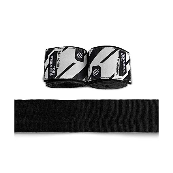 Sanabul-Elastic-Professional-180-inch-Handwraps-for-Boxing-Kickboxing-Muay-Thai-MMA Sanabul Elastic Professional 180 inch Handwraps for Boxing Kickboxing Muay Thai MMA (Black, 180")