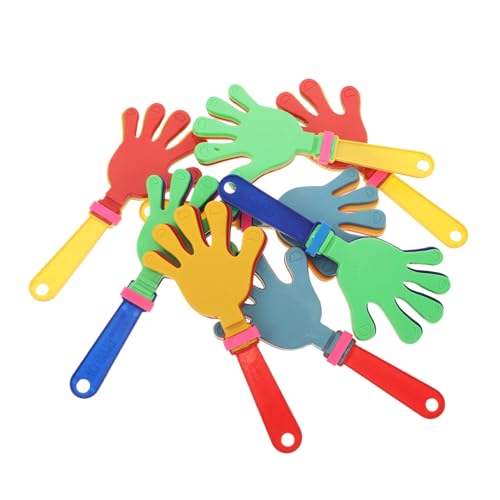 YARNOW 8pcs Plastic Hand Clappers Noisemakers for Party Blowouts Sporting Events Cheers Birthday Rewards Noise Makers Toy for Boys and Girls