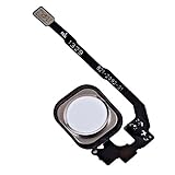 Johncase New OEM Original Touch ID Sensor Home Button Key Flex Ribbon Cable Assembly Replacement Parts + Rubber Gasket for Iphone 5s / SE White