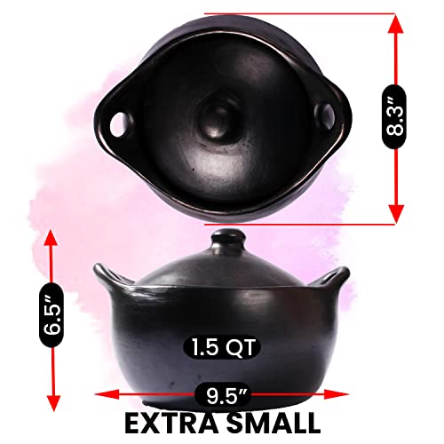 Ancient Cookware, Stew Chamba Clay Pot, Extra Small, 1.5 Quarts #TOP4