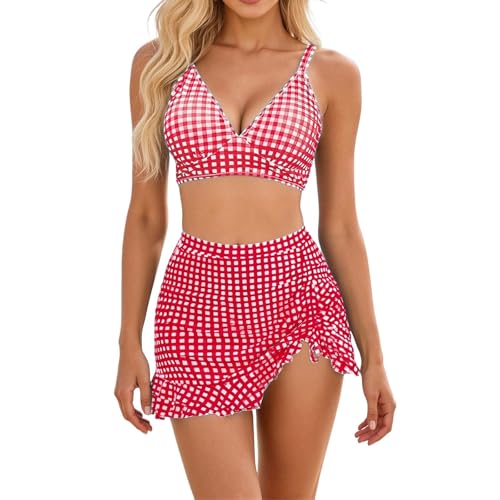 Maillot de bain grande taille : ensemble bikini taille haute texturé