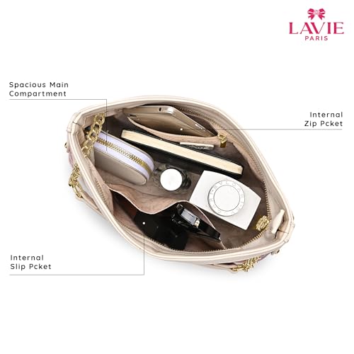 Image of LAVIE PARIS Women's Fluer Medium Hobo Crossbody Sling Bag | Ladies Purse Handbag | Gift for Women