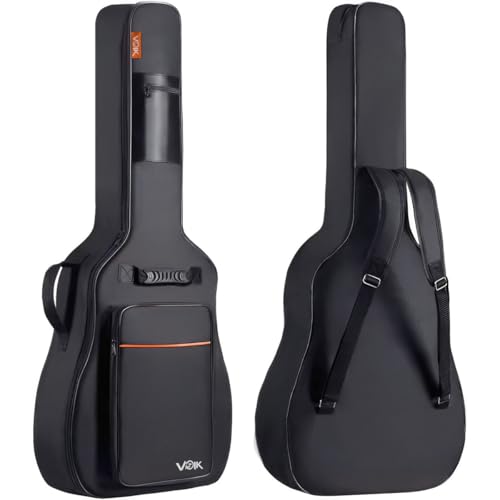 Capa Para Violão Acolchoada Voik BV-4105P Preta Alça Dupla
