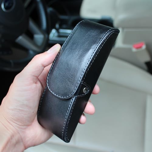 Image of Orsus Hard Glasses Eyeglass Case with Belt Clip, Belt Waist Hard Sunglasses Case 6x2 Inches
