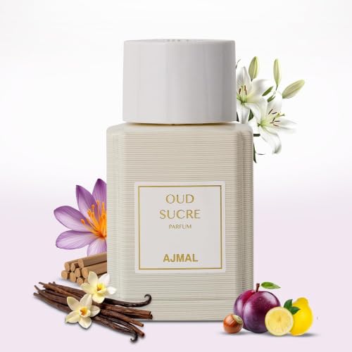 Image of Ajmal Oud Marquis Oud Sucre Eau de Parfum Unisex, 3.4 fl oz | Sweet oud unisex EDP by Ajmal. Warm gourmand depth meets oriental richness. Crafted in Dubai, made in France.