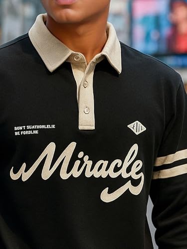 Image of Jump Cuts || Mens || Printed || Polo Neck || Full Sleeve || Cotton Blend || Polo T-Shirt