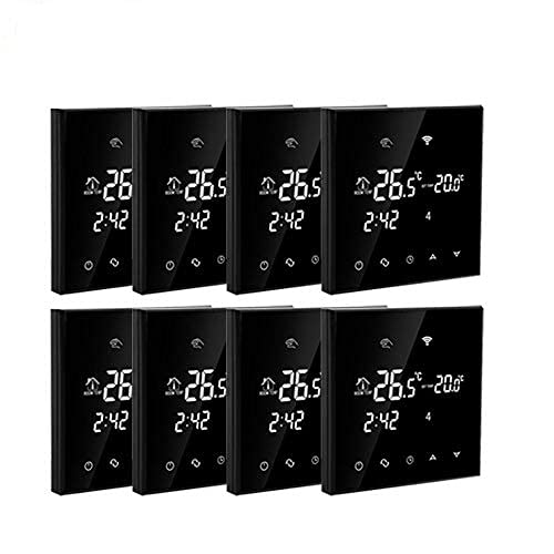Preisvergleich Produktbild Beok WiFi Heizthermostat, Smart Thermostate Heizungsthermostat Raumthermostat Intelligente Wandthermostat für elektrische Fußbodenheizung Kompatibel Alexa Google 16A TGT70WIFI 8PC