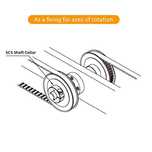 Split Shaft Collar, Sturdy Oxidation Resistant Aluminum Alloy Clamping Shaft Fixing Collar Firm Fix Easy to Install 1in Bore for Motor Bases