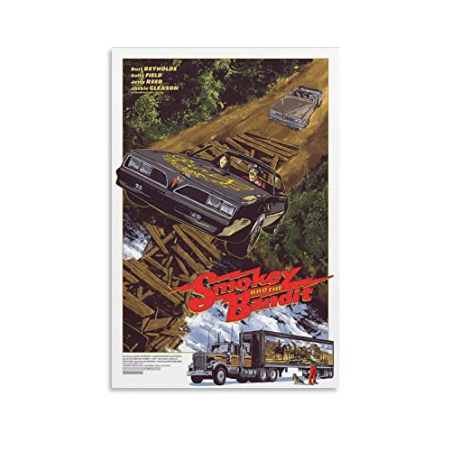 NIMOJ Smokey And The Bandit Poster Vintage Movie Poster Canvas Wall Art 90S Room Aesthetic Bedroom Decor Posters 12x18inch(30x45cm)