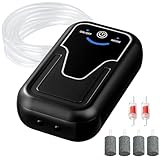 KEDSUM Aquarium Air Pump, USB Rechargeable Battery Powered Aerator for Fish Bait, Portable Bait Aerator Pump for Fish Tank Up to 120Gal, Aquarium Bubbler for Outdoor-Fishing, Moving and Power Outages