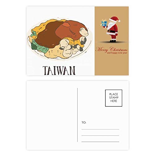 Cartes postales Taïwan Père Noël lot de 20 pièces illustrées sur le thème de la cuisine locale