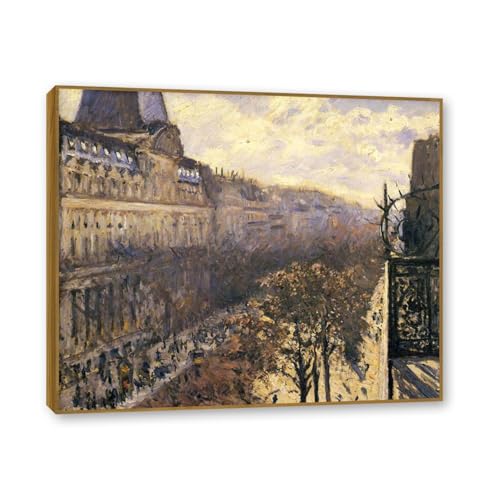 Reproductions Tableau sur Toile de Qualité Impressionniste avec Cadre Teck