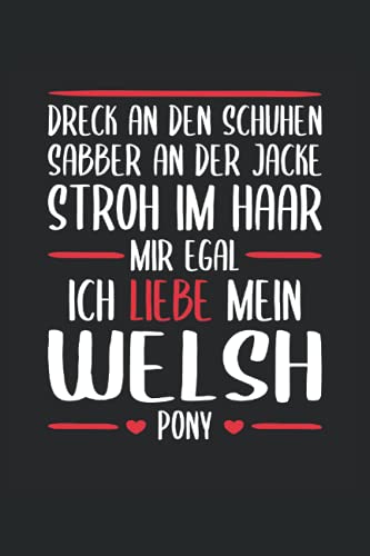  Mir egal, Ich liebe mein Welsh Pony: Dreck an den Schuhen, Sabber an der Jacke, Stroh im Haar: Notizbuch für Pferde Mamas und Pferdeliebhaber, 120 ... Kariert, Geschenk für Reiterin und Reiter