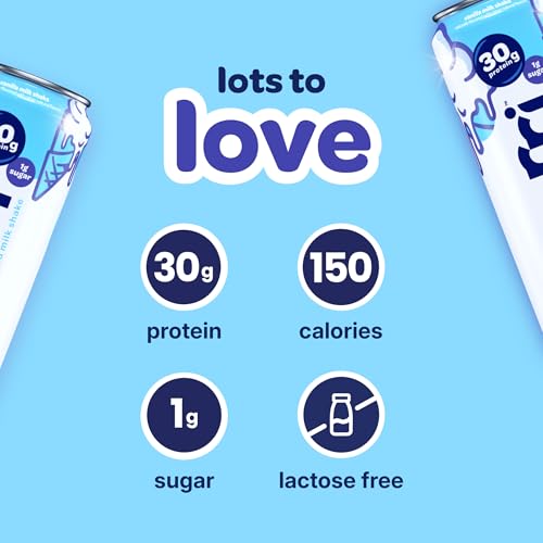 Image of Nurri - 30g Protein Ultra Filtered Milk Shake - Vanilla - Lactose Free, Low Sugar, 150 Calories, 10 Vitamins and Minerals - 11 fl oz, 12 Cans